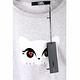 Karl Lagerfeld CHOUPETTE LOVE 心鑽貓眼灰色純棉T恤 product thumbnail 4