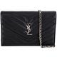 YSL Saint Laurent MONOGRAM 小型 斜壓魚子醬牛皮鍊帶包(黑色) product thumbnail 2