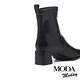 短靴 MODA MODAY 質感簡約純色方頭高跟短靴－黑 product thumbnail 4