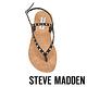 STEVE MADDEN-KNOX 金色鉚釘羅馬繫帶平底涼鞋-黑色 product thumbnail 4