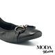 平底鞋 MODA MODAY  簡約雙圓釦全真皮方圓楦平底鞋－黑 product thumbnail 6