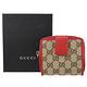 GUCCI GG LOGO織布ㄇ字拉鍊扣式零錢短夾(紅) product thumbnail 9