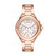 Michael Kors Camille 獨特亮眼三眼計時女錶 玫瑰金不鏽鋼鍊帶 43MM MK7271 product thumbnail 2