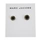 MARC JACOBS 圓牌logo淡金色耳針式耳環(黑) product thumbnail 2