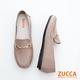 ZUCCA-環釦金屬皮革平底鞋-駝-z6902lc product thumbnail 4