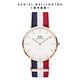 Daniel Wellington DW 手錶 飾品禮盒 40mm經典藍白紅織紋錶 X 經典簡約手環-簡約銀 product thumbnail 3