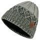 【Jack wolfskin飛狼】漸層立體針織紋內刷毛保暖帽 毛帽『黑灰』 product thumbnail 2