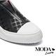 休閒鞋 MODA Luxury 層次菱格造型全真皮厚底休閒鞋－黑 product thumbnail 6