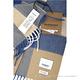 (專櫃21900)BURBERRY 100%喀什米爾 水藍色格紋羊絨披肩 圍巾(200x36CM) product thumbnail 5