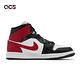 Nike 休閒鞋 Wmns Air Jordan 1 Mid 女鞋 男鞋 白 紅 AJ1 一代 黑頭 BQ6472-160 product thumbnail 3