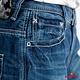 BRAPPERS 女款 Boy Firend Jeans 系列-女用五分反摺褲-藍 product thumbnail 7