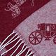 COACH 大馬車LOGO紫紅色羊毛義大利製雙面圍巾(195cm x 53cm) product thumbnail 5