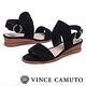 Vince Camuto 麂皮編織金屬扣中跟涼鞋-黑色 product thumbnail 7