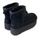 UGG Classic Mini Platform 厚底中幫雪靴 黑色 女 真皮短靴 羊毛一體 保暖加絨休閒靴 防潑水雪地靴 1134991 product thumbnail 2