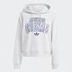 Adidas Hoodie Logo IC5991 女 連帽上衣 帽T 運動 休閒 寬鬆 舒適 經典 國際版 灰白 product thumbnail 4