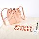 Mansur Gavriel Saffiano 防刮皮革斜背MINI MINI水桶包-淺粉色 product thumbnail 6