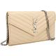 YSL Saint Laurent Monogram 大型絎縫荔紋牛皮鍊帶信封包(米駝色) product thumbnail 2