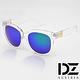 DZ 金屬釘框片 抗UV太陽眼鏡 墨鏡(透框藍綠膜) product thumbnail 3