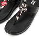 FitFlop FINO SLEEK OMBER STONES TOE POST SANDALS 柔軟皮革夾腳涼鞋-女(靚黑色) product thumbnail 4