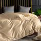 Betrise金褐黃 雙人 LOGO系列 300織紗100%純天絲防蹣抗菌四件式兩用被床包組 product thumbnail 5