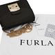 FURLA METROPOLIS 系列高質感皮革斜背小方包(迷你/黑底金點) product thumbnail 8