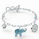 SWAROVSKI 施華洛世奇 Elephant 白金色漸層大象手鏈 product thumbnail 2