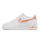 Nike 休閒鞋 Air Force 1 NN KWE 女鞋 大童鞋 白 橘 AF1 皮革 經典 FJ4669-100 product thumbnail 2