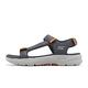 Skechers 涼鞋 Go Walk 6 Sandal 男鞋 灰 橘 避震 瑜珈鞋墊 魔鬼氈 緩衝 休閒鞋 229126NVOR product thumbnail 2