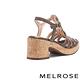 涼鞋 MELROSE 氣質典雅魚骨編織羊皮高跟涼鞋－咖 product thumbnail 4
