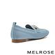 低跟鞋 MELROSE 復古經典馬銜釦飛織布樂福低跟鞋－藍 product thumbnail 4