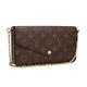 Louis Vuitton Pochette Felicie M61276 經典帆布鍊帶斜背包(桃紅色) product thumbnail 2