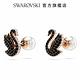 SWAROVSKI 施華洛世奇 Swarovski Swan 耳釘 天鵝, 黑色, 鍍玫瑰金色調 product thumbnail 4