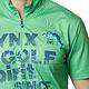 【Lynx Golf】男款吸濕排汗Lynx Spirit合身版抗UV網眼布料造型拉片短袖立領POLO衫-綠色 product thumbnail 8