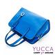 YUCCA - 青春多彩牛皮波士頓方包-藍色- D0092073C74 product thumbnail 5
