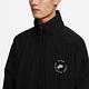 Nike 外套 NSW Jacket 男款 黑 白 立領 刺繡 風衣外套 背大LOGO FN7233-010 product thumbnail 3