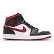 Nike 休閒鞋 Air Jordan 1代 Mid 男鞋 Metallic Red 喬丹 黑頭 黑 白 紅 554724122 product thumbnail 3