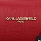 KARL LAGERFELD 卡爾貓咪圖案防刮PVC 手拿化妝包(紅)大 product thumbnail 7