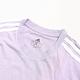 adidas T恤 ESS 3-Stripes Tee 女款 愛迪達 三線 運動休閒 穿搭推薦 基本 紫 白 GK9215 product thumbnail 8