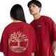 Timberland 中性宮牆紅新年限定款有機棉背面大樹印花短袖T恤|A6B6M620 product thumbnail 7
