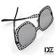 DZ 網紅款雕鏤平版型 抗UV防曬太陽眼鏡墨鏡(黑框水銀膜) product thumbnail 7