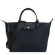 LONGCHAMP LE PLIAGE NÉO系列新款厚尼龍奔馬織紋寬背帶短把兩用包(中/黑) product thumbnail 2