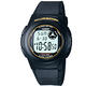 CASIO 超強10年電力數位錶(F-200W-9A)-黑色黃字/40mm product thumbnail 2