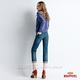BRAPPERS 女款 Boy Friend Jeans系列—女用3D八分反摺褲-藍 product thumbnail 5
