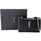 YSL Saint Laurent MONOGRAM 銀字小牛皮鍊帶晚宴包(黑色) product thumbnail 7