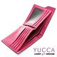 YUCCA -個性雙色系牛皮短夾(活動式卡夾)- 桃紅色- D0038012030 product thumbnail 7