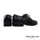 Tino Bellini 歐洲進口牛皮鉚釘裝飾復刻雕花牛津綁帶鞋-黑 product thumbnail 5