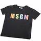 MSGM 童裝 彩色印刷字母黑色純棉短袖TEE T恤 product thumbnail 2