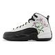 Nike Air Jordan 12 Retro GS 大童鞋 女鞋 白 黑 花 緩震 Floral 刺繡 DR6956-100 product thumbnail 2
