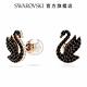 SWAROVSKI 施華洛世奇 Swarovski Swan 耳釘 天鵝, 黑色, 鍍玫瑰金色調 product thumbnail 3