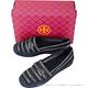 TORY BURCH Penelope 緞帶感網布拼接草編鞋(海軍藍) product thumbnail 5